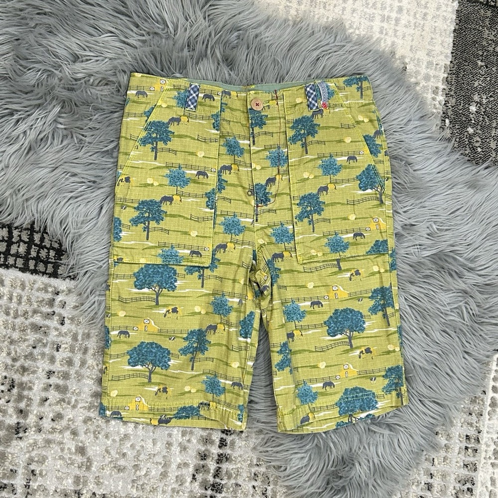 Matilda Jane DON'T FENCE ME IN Shorts Joanna Gaines Horse Boys Adj. Waist SZ 14